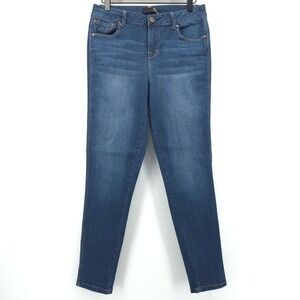 1822 Denim Women Jeans Skinny 8/29 Blue Faded Mid Rise Stretch Casual